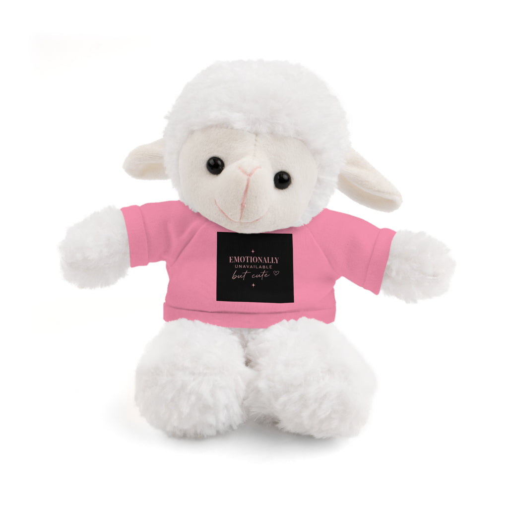 Plush Bunny with 'Emotionally Unavailable But Cute' Tee