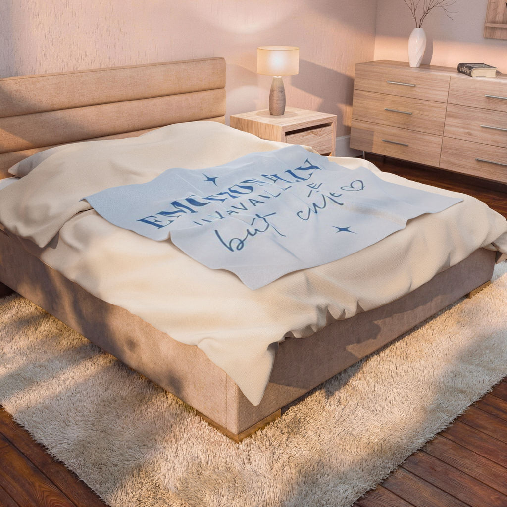 Velveteen Plush Blanket — “Emotionally Unavailable but Cute” Cozy Throw