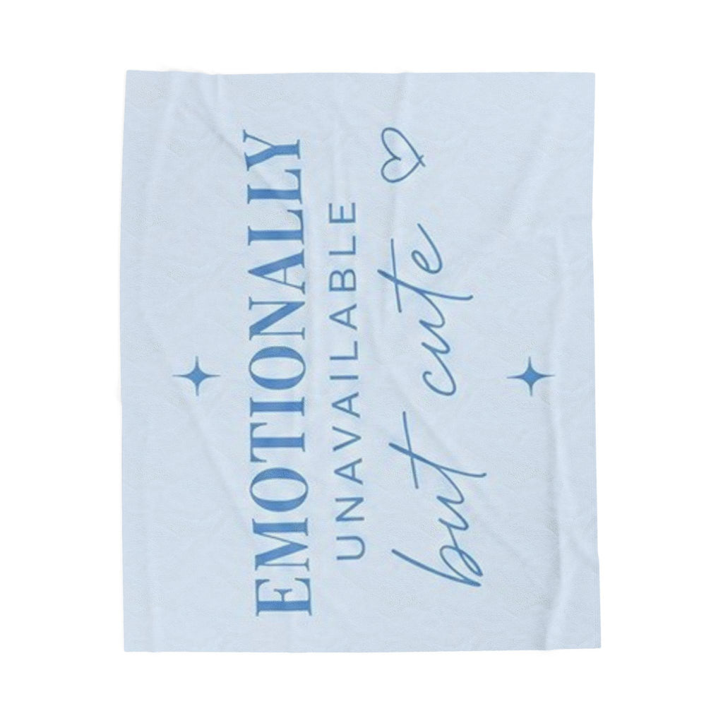 Velveteen Plush Blanket — “Emotionally Unavailable but Cute” Cozy Throw