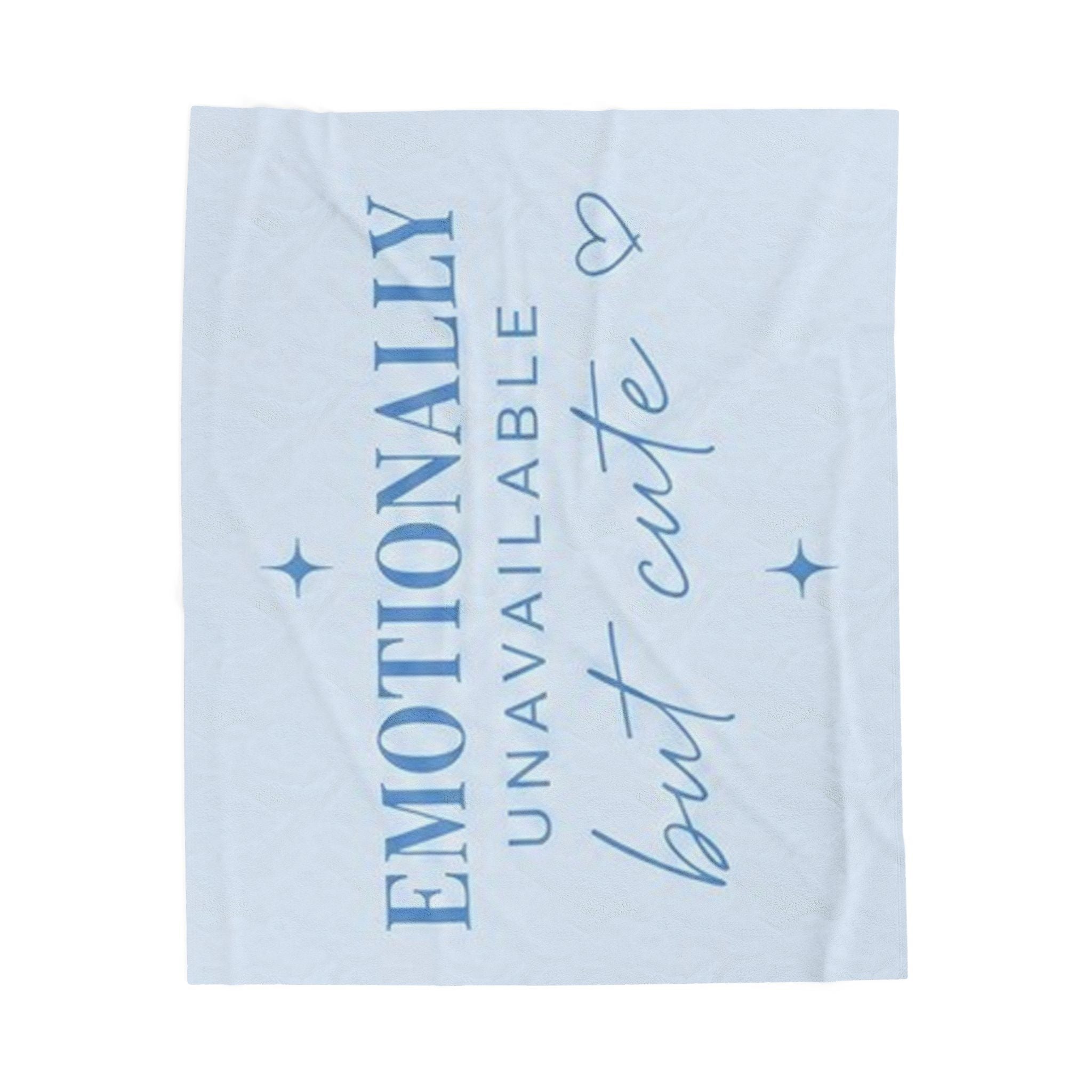 Velveteen Plush Blanket — “Emotionally Unavailable but Cute” Cozy Throw